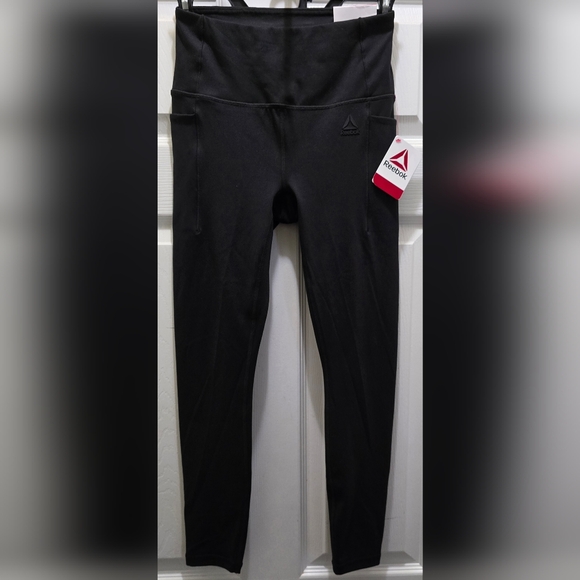 Reebok Black Leggings Stretchy Athletic Wear Size XS - Picture 1 of 7